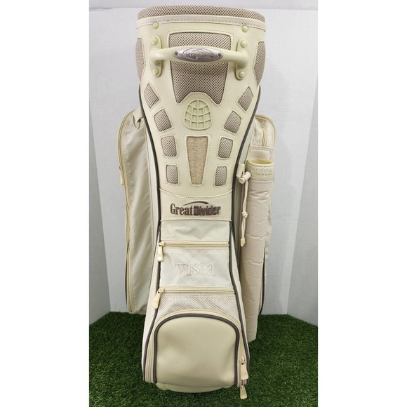 Great Divider Vista 14-Way Golf Cart Bag Ladies Beige Brown w/ Rain Cover - Picture 3 of 13